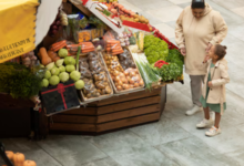 indícame el camino a la tienda de alimentos más cercana