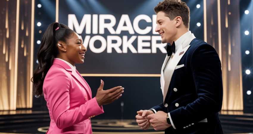 simone biles calls patrick mahomes a 'miracle worker'.
